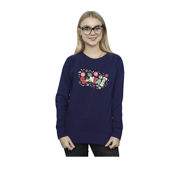 Elf Dam/Damer Santa Fa La La Sweatshirt 5XL Marinblå Navy Blue 5XL