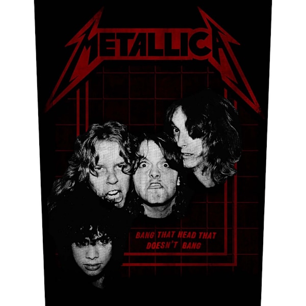 Metallica Bang That Head Patch En Storlek Svart/Röd Black/Red One Size