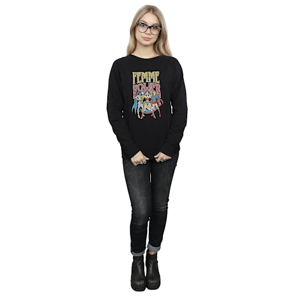 DC Comics Dam/Kvinnor Femme Power Wonder Woman Sweatshirt XXL Black XXL