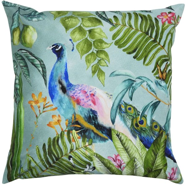 Evans Lichfield Påfågel Utomhuskuddfodral One Size Multicol Multicoloured One Size