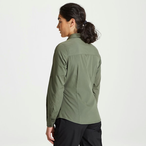Craghoppers Womens/Ladies Expert Kiwi Long-Sleeved Shirt 12 UK Cedar Green 12 UK