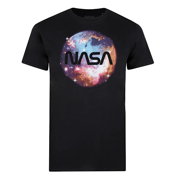 NASA Galaxy T-shirt för män S Svart/Blå/Orange Black/Blue/Orange S