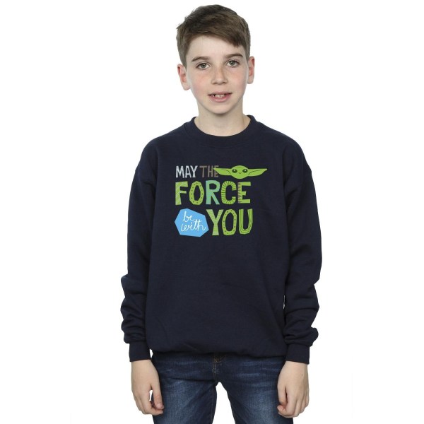 Star Wars Boys The Mandalorian May The Force Be With You Sweats Navy Blue 9-11 Years