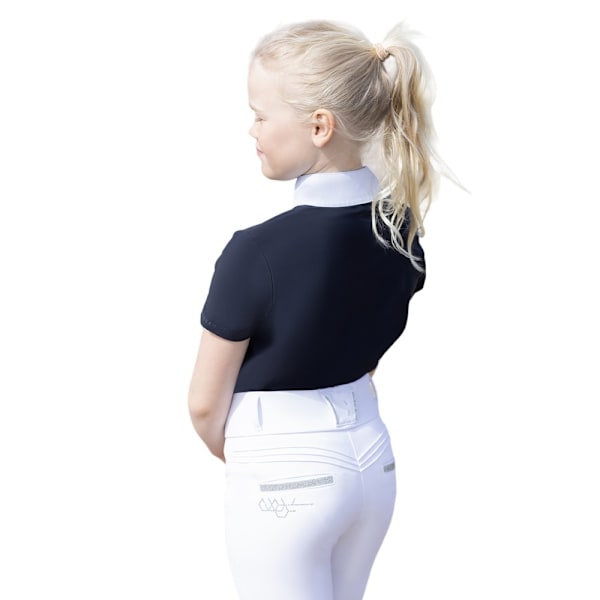 Coldstream Flickor Nästa Generation Ledmore Diamant Tävlingsskjorta 5- Navy 5-6 Years