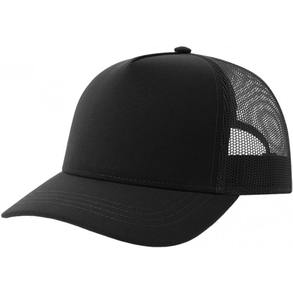 Atlantis Unisex Vuxen Rapper 5 Panel Canvas Återvunnen Truckerkeps Ca Black One Size
