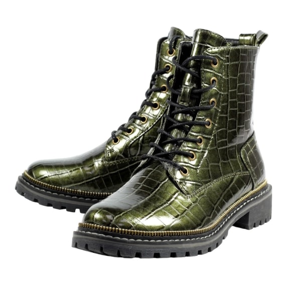 Lunar Dam/Dam Regan Croc Ankel Boots 8 UK Green Green 8 UK