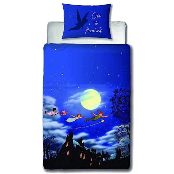Peter Pan Happy Påslakan Set Enkelsäng Blå/Vit Blue/White Single
