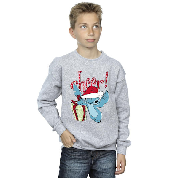 Disney Boys Lilo And Stitch Cheer Sweatshirt 9-11 År Sport Sports Grey 9-11 Years