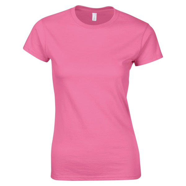 Gildan Womens/Ladies Softstyle Plain Ringspun Cotton Fitted T-S Azalea 6 UK