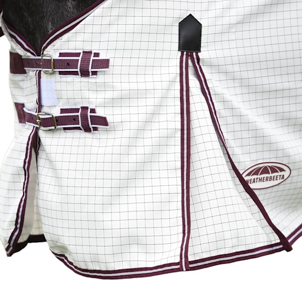 Weatherbeeta Hybrid Seasons Combo Neck Hästflugtäcke 6´ 3 Vit White/Maroon 6´ 3