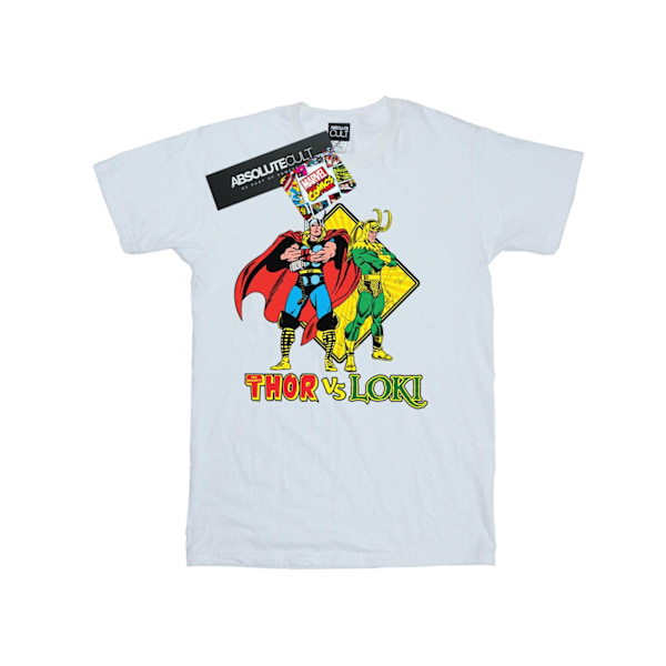 Marvel T-shirt för män Thor Vs Loki 4XL Vit White 4XL