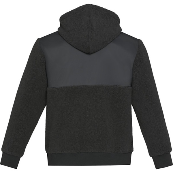 Elevate Unisex Vuxen Evans Hooded Sherpa Fleece Återvunnen Tröja Solid Black XS