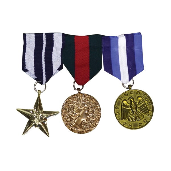 Bristol Novelty Fake Military Medals (Pack of 3) One Size Multi Multicoloured One Size