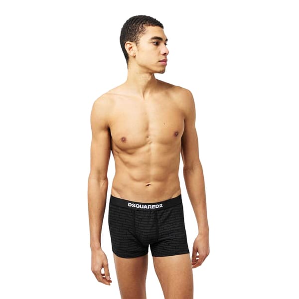 DSquared2 Boxertrosor med logotyp för män M Svart Black M