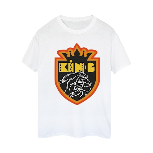 Disney Dam/Damer The Lion King Crest Bomull Boyfriend T-Shi White 3XL
