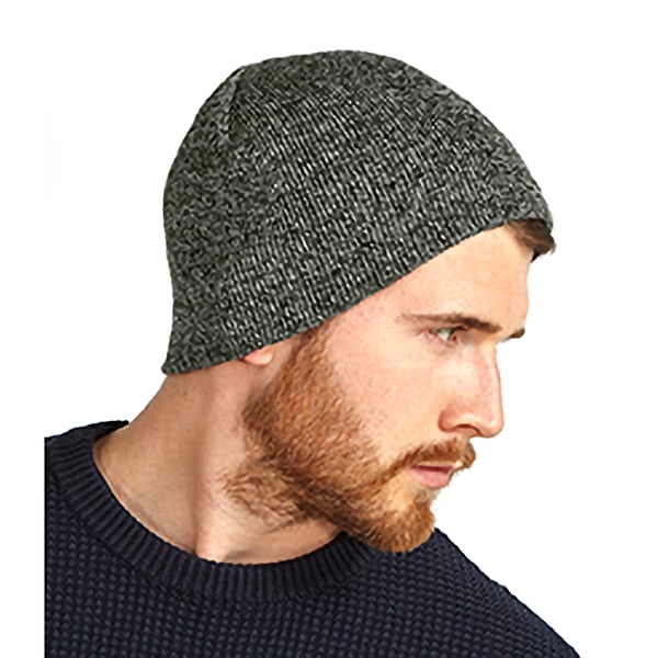 Beechfield enfärgad enkel stickad vintermössa i en storlek antiq Antique Grey One Size