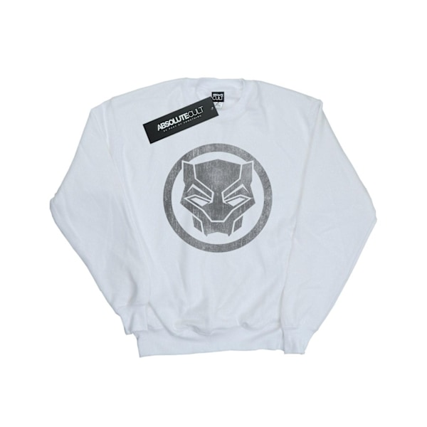 Marvel Herr Svart Panter Distressed Icon Sweatshirt S Vit White S