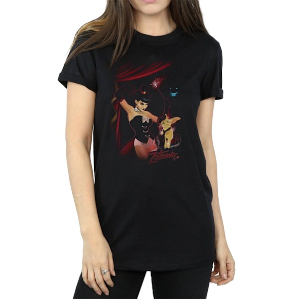 DC Comics Dam/Damer Zatanna Bombshell Cover Bomull Boyfriend T-Shirt Black 3XL