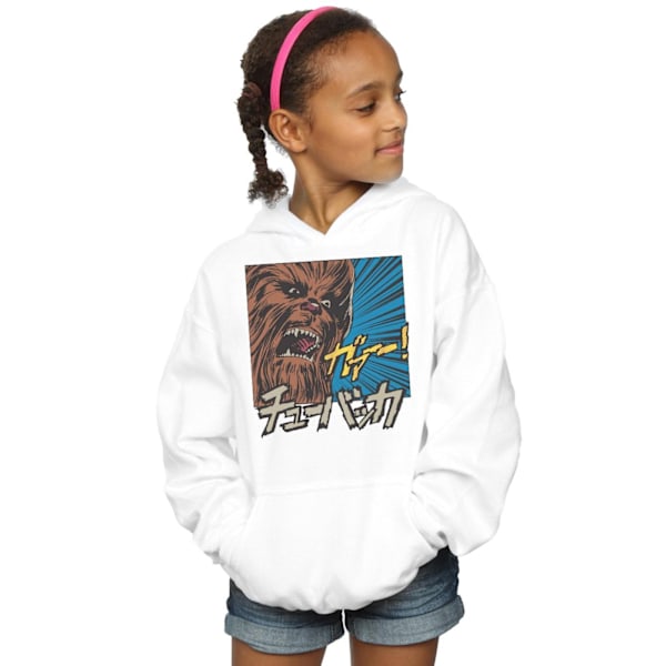 Star Wars Girls Chewbacca Roar Pop Art Hoodie 5-6 år Vit White 5-6 Years