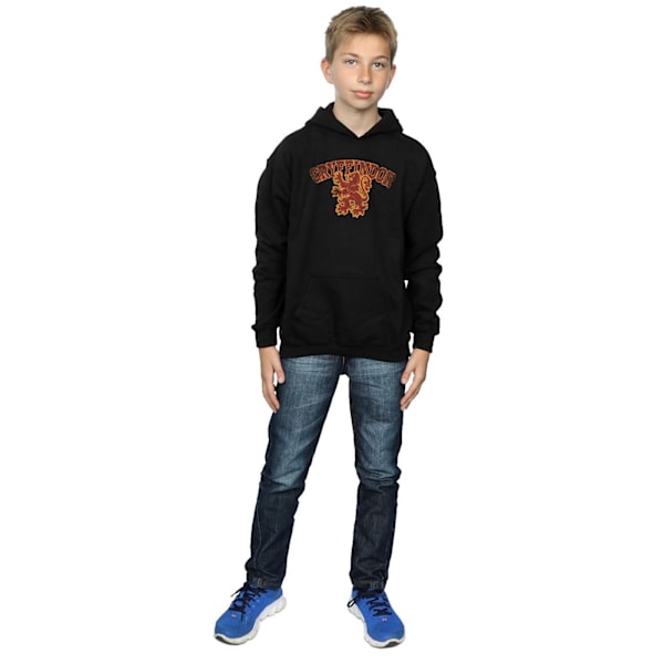 Harry Potter Boys Gryffindor Sport Emblem Hoodie 9-11 år Bla Black 9-11 Years