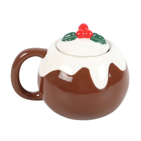 Something Different Jul Pudding Mug En Storlek Brun/Vit Brown/White One Size