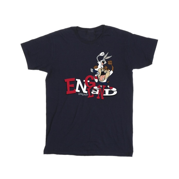 Looney Tunes Boys Bugs & Taz England T-shirt 3-4 år Navy Blu Navy Blue 3-4 Years