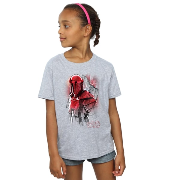 Star Wars Girls The Last Jedi Praetorian Guard Borstad Bomull T-shirt Sports Grey 7-8 Years