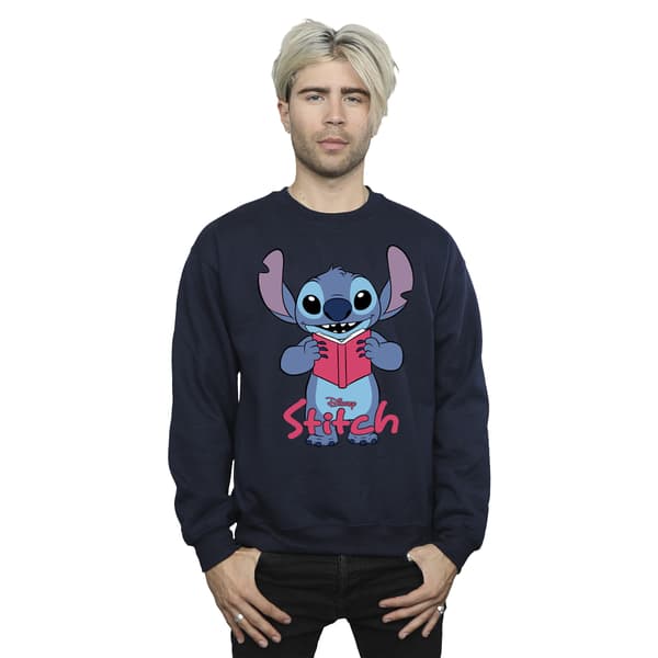 Lilo & Stitch Herrtröja med tryck 3XL Marinblå Navy Blue 3XL