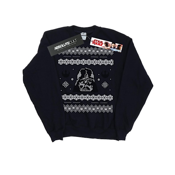 Star Wars Herr Jul Darth Vader Fair Isle Sweatshirt XL Na Navy Blue XL