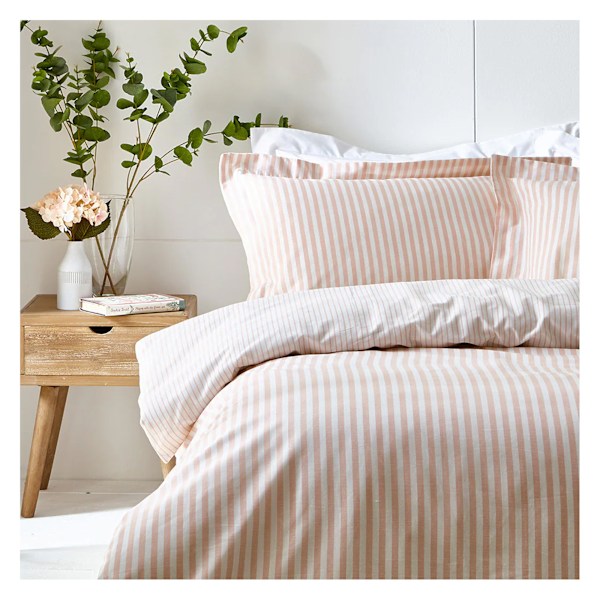 The Linen Yard Hebden Påslakanset Enkelsäng Blush Blush Single