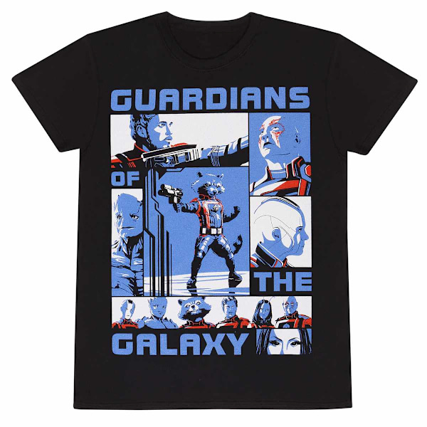 Guardians Of The Galaxy Unisex Vuxen Panel T-Shirt M Svart Black M