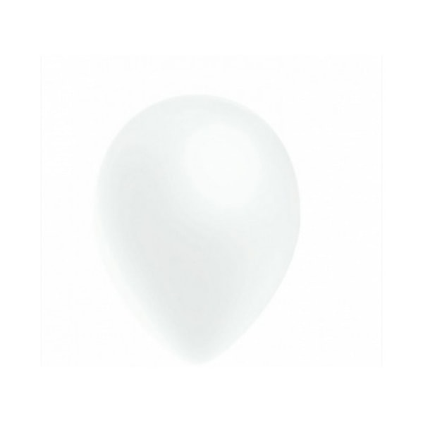 Globos Latex Plain Balloons (Förpackning om 100) 5 tum Vit White 5in