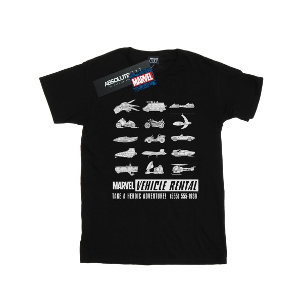 Marvel Dam/Dam fordonsuthyrning Bomulls pojkvän T-shirt 5X Black 5XL