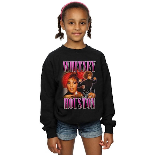 Whitney Houston Girls Signature Homage Sweatshirt 5-6 år Svart Black 5-6 Years