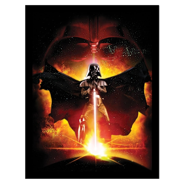 Star Wars Episode III Ljussabel Darth Vader Inramad Affisch 40cm Black/Yellow 40cm x 30cm