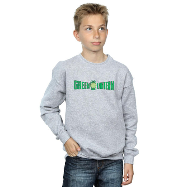 DC Comics Boys Green Lantern Text Logo Sweatshirt 12-13 år S Sports Grey 12-13 Years