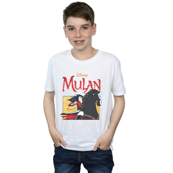 Disney Boys Mulan Movie Horse Frame T-Shirt 5-6 år Vit White 5-6 Years