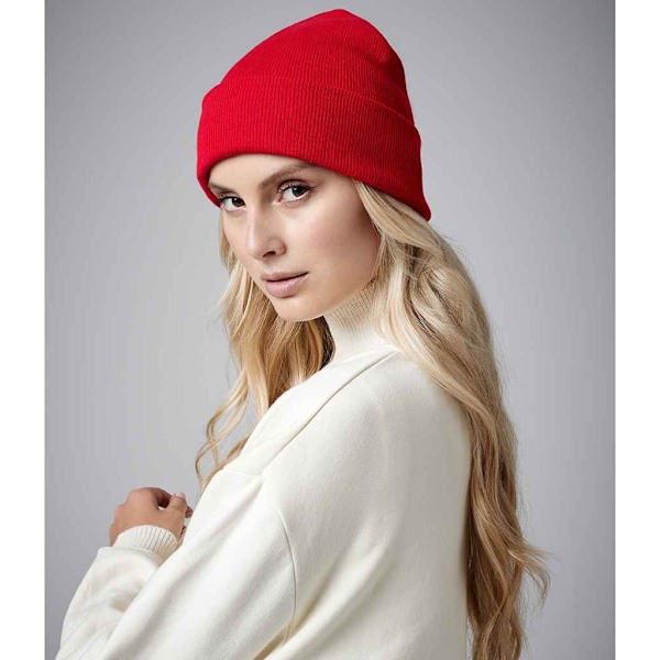 Beechfield Original Cuffed Organic Cotton Beanie One Size Class Classic Red One Size