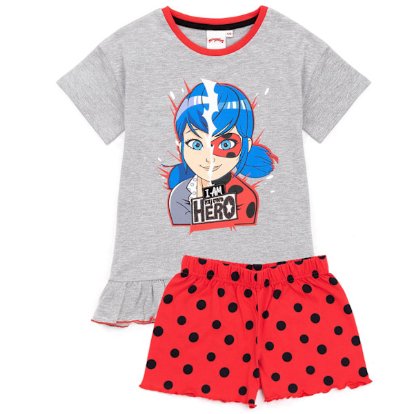 Miraculous Girls I Am My Own Hero! Kort Pyjamas Set (3-pack) Grey/Red/Black 4-5 Years