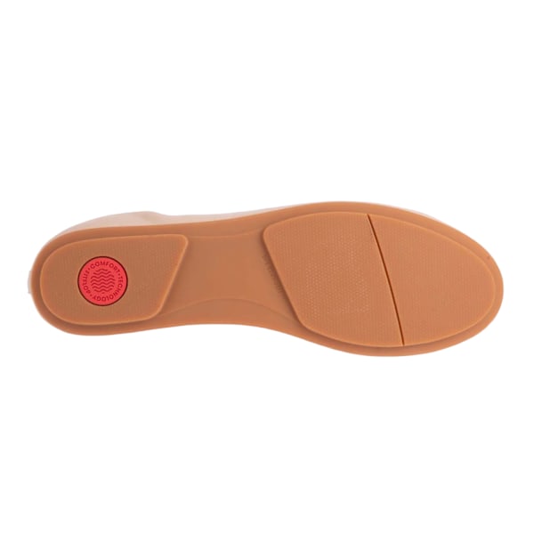 FitFlop Dam/Damer Allegro Bow Ballerina Flats i Läder 5 UK Stone 5 UK