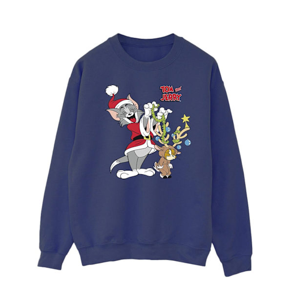 Tom & Jerry Herr Jul Ren Sweatshirt 4XL Marinblå Navy Blue 4XL