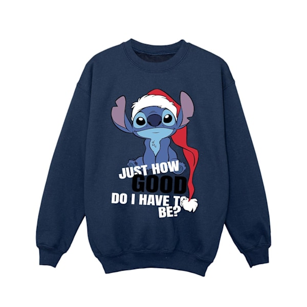 Disney Girls Lilo & Stitch Just How Good Sweatshirt 7-8 år N Navy Blue 7-8 Years