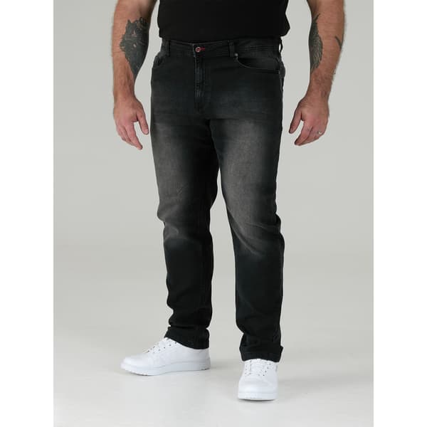Duke Herr D555 Benson Stretch Tapered Kingsize Jeans 40S Grå S Grey Stonewash 40S