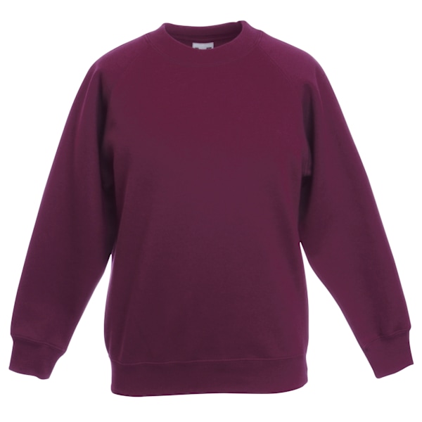 Fruit Of The Loom Barnkläder Unisex Raglanärm Sweatshirt (2-pack) Burgundy 5-6