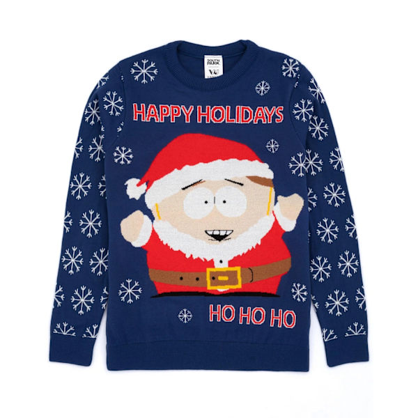 South Park Herr Stickad Jultröja L Blå/Röd Blue/Red L