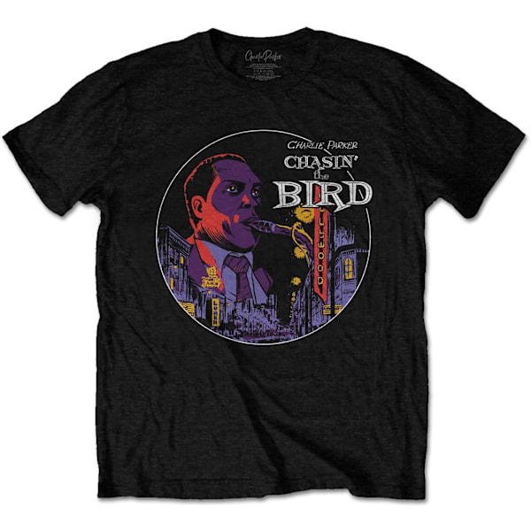 Charlie Parker Unisex Adult Chasin´ The Bird Hollywood Cotton T Black XL