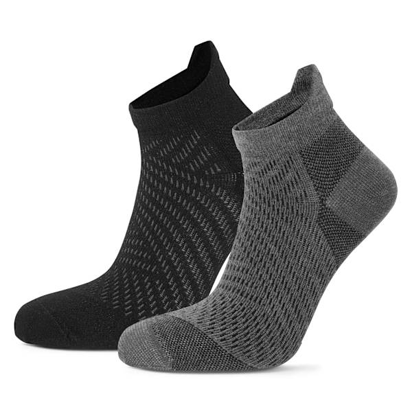 TOG24 Unisex Adult Steyr Marl Trekking Socks (2-pack) 6 UK-8 Black/Dark Grey 6 UK-8 UK