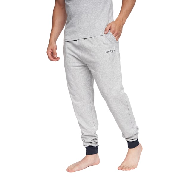 Duck and Cover Herr Vianney Pyjamas Set L Gråmelerad Grey Marl L