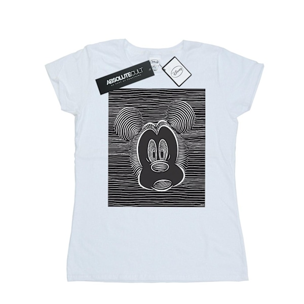 Disney Dam/Kvinnor Mickey Mouse Magic Eye Bomull T-shirt M Vit White M