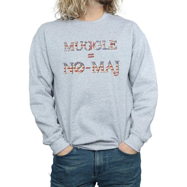 Fantastiska vidunder Mäns No Muggle No Maj Sweatshirt M Sports Grey Sports Grey M